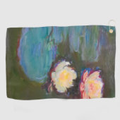Monet Water Lily Lilies Pond Wasserlilien Malerei Golfhandtuch (Horizontal)