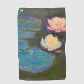 Monet Water Lily Lilies Pond Wasserlilien Malerei Golfhandtuch (Vorderseite)