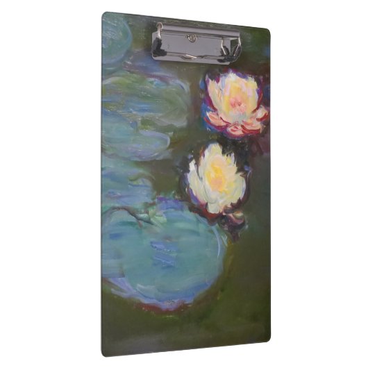 Monet Water Lily Lilies Pond Wasserlilien Malerei Klemmbrett (Rechts)