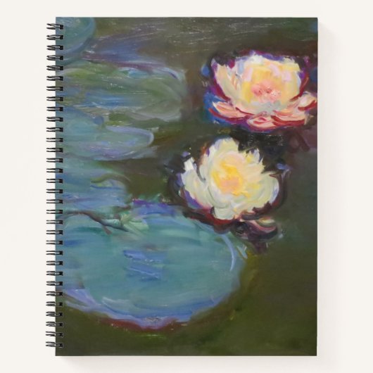 Monet Water Lily Lilies Pond Wasserlilien Malerei Notizblock (Vorderseite)