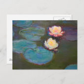 Monet Water Lily Lilies Pond Wasserlilien Malerei Postkarte (Vorne/Hinten)