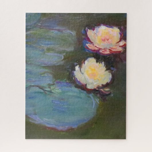 Monet Water Lily Lilies Pond Wasserlilien Malerei Puzzle (Vertikal)