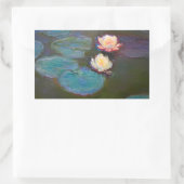 Monet Water Lily Lilies Pond Wasserlilien Malerei Rechteckiger Aufkleber (Tasche)