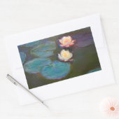 Monet Water Lily Lilies Pond Wasserlilien Malerei Rechteckiger Aufkleber (Umschlag)