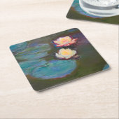 Monet Water Lily Lilies Pond Wasserlilien Malerei Rechteckiger Pappuntersetzer (angewinkelt)