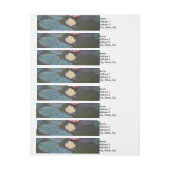 Monet Water Lily Lilies Pond Wasserlilien Malerei Rundum-Adressaufkleber (Bogen)