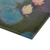 Monet Water Lily Lilies Pond Wasserlilien Malerei Schneidebrett (Ecke)