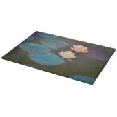 Monet Water Lily Lilies Pond Wasserlilien Malerei Schneidebrett (Ecke)