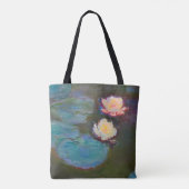 Monet Water Lily Lilies Pond Wasserlilien Malerei Tasche (Rückseite)