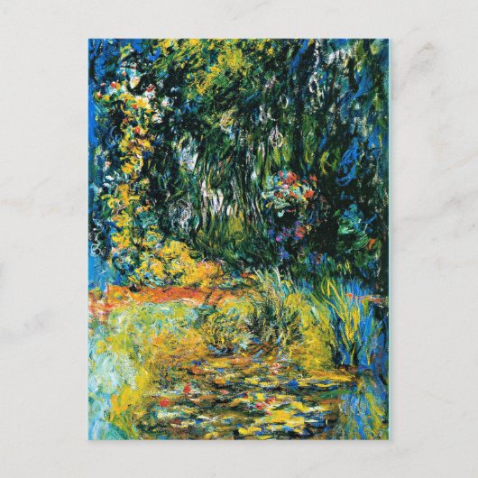 Monet - Water Lily Pond, 1918, Feiertagspostkarte (Vorderseite)