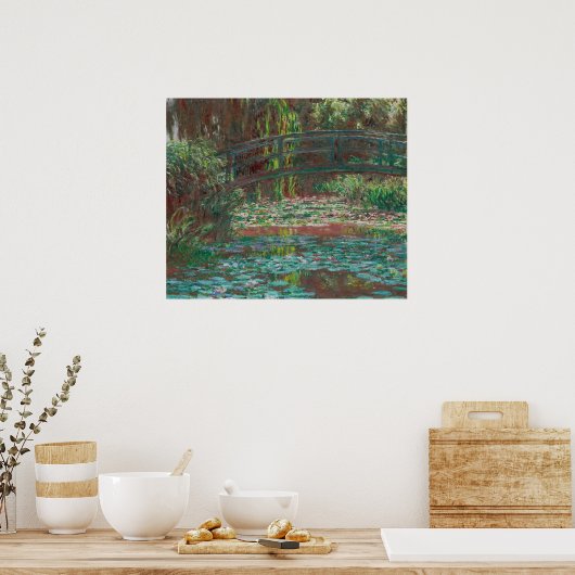 Monet Water Lily Pond Bridge Malerei Poster (Küche)