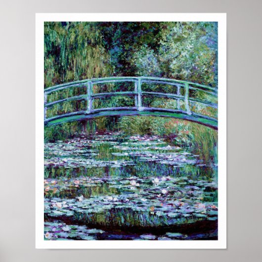 Monet - Water Lily Pond & Japanese Bridge Poster (Vorne)