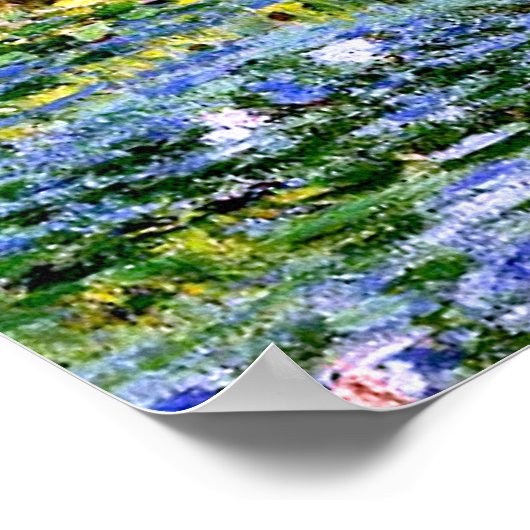 Monet - Water Lily Pond & Japanese Bridge Poster (Ecke)