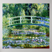 Monet - Water Lily Pond & Japanese Bridge Poster (Vorne)