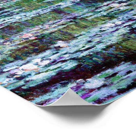 Monet - Water Lily Pond & Japanese Bridge Poster (Ecke)