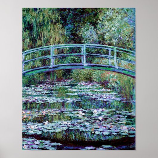 Monet - Water Lily Pond & Japanese Bridge Poster (Vorne)