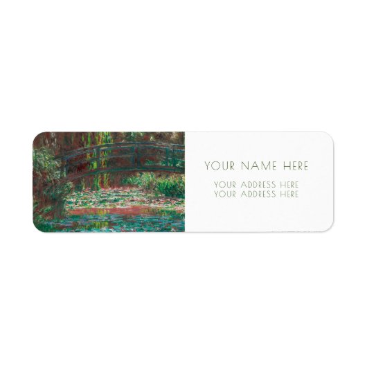 MONET "WATER LILY POND" RETURN ADDRESS LABEL (Vorne)