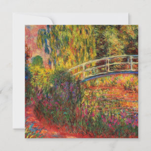 Monet Water Lily Pond und Water Irises Einladung