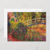 Monet Water Lily Pond und Water Irises Einladungspostkarte (Vorne/Hinten)