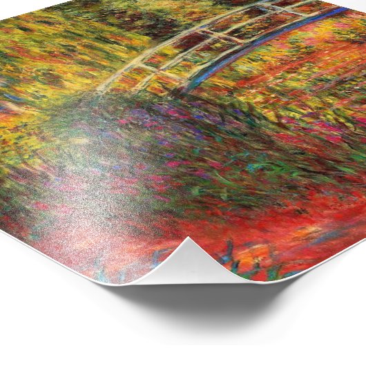 Monet Water Lily Pond und Water Irises Fotodruck (Ecke)