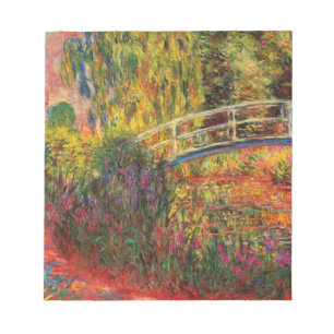 Monet Water Lily Pond und Water Irises Notizblock