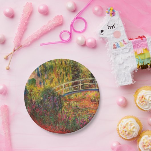 Monet Water Lily Pond und Water Irises Pappteller (Party)