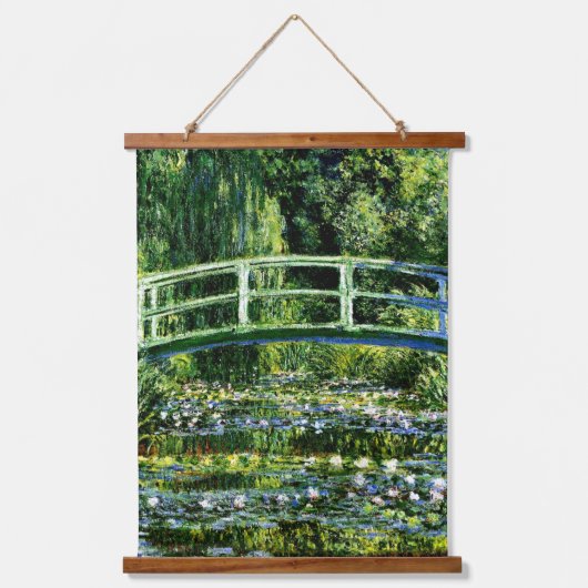 Monet - Water Lily Pond Wandteppich Mit Holzrahmen (Vorderseite)