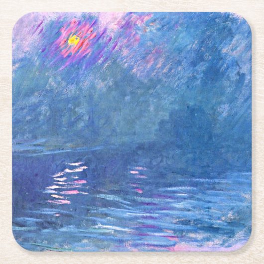Monet - Water Loo Bridge, Rechteckiger Pappuntersetzer (Vorderseite)