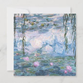 Monet Waterlillies Beruflich Minimalistisch Save The Date (Rückseite)