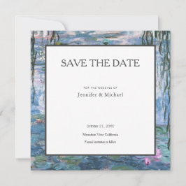 Monet Waterlillies Beruflich Minimalistisch Save The Date