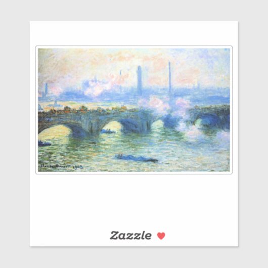 Monet - Waterloo Bridge, London, Aufkleber (Blatt)