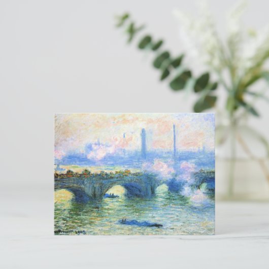 Monet - Waterloo Bridge, London, Postkarte (Stehend Vorderseite)