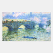 Monet - Waterloo Bridge, London, Rechteckiger Aufkleber (Vorderseite)