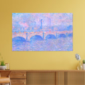 Monet - Waterloo-Brücke, Sonnenlicht-Effekt Leinwanddruck (Insitu (Wohnzimmer))