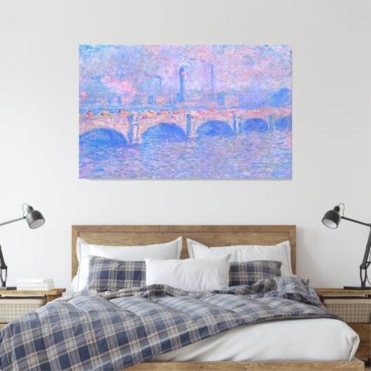Monet - Waterloo-Brücke, Sonnenlicht-Effekt Leinwanddruck (Insitu (Schlafzimmer))