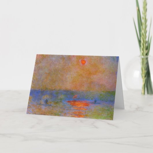 Monet - Waterloo-Brücke, Sonnenlicht im Nebel, Karte (Vorderseite)