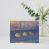 Monet - Waterloo-Brücke, Wetterüberstrahlung, Postkarte (Stehend Vorderseite)