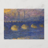 Monet - Waterloo-Brücke, Wetterüberstrahlung, Postkarte (Vorderseite)