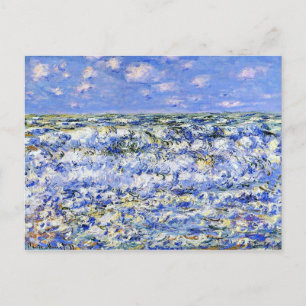 Monet - Waves Breaking, berühmtes Kunstwerk Postkarte