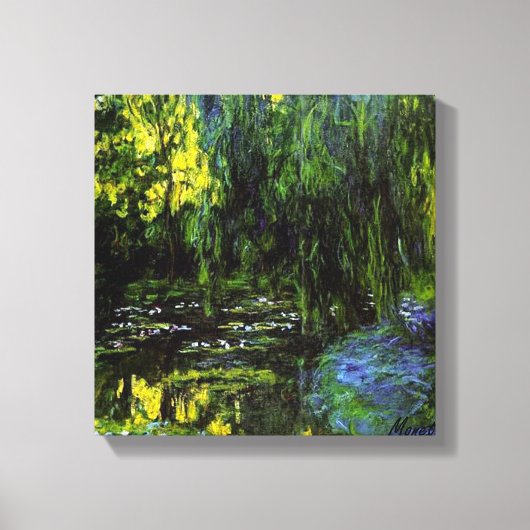 MONET WEEPING WILLOWS Stretched Canvas Print Leinwanddruck (Vorderseite)