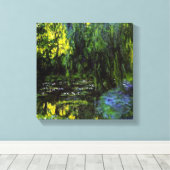 MONET WEEPING WILLOWS Stretched Canvas Print Leinwanddruck (Insitu (Holzboden))