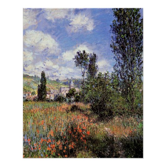 Monet - Weg im Mohnfeld, Poster (Vorderseite)