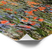 Monet - Weg im Mohnfeld, Poster (Ecke)
