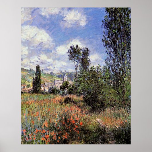 Monet - Weg in den Mohnfeldern Poster (Vorne)