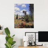 Monet - Weg in den Mohnfeldern Poster (Heimbüro)