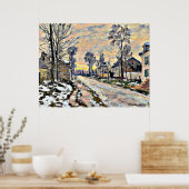 Monet - Weg nach Louveciennes, Impressionismus Poster (Küche)