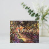 Monet - Wege im Monet's Garden Postkarte (Stehend Vorderseite)