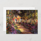 Monet - Wege im Monet's Garden Postkarte (Vorne/Hinten)