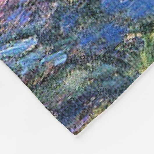 Monet - Weinen von Willow und Water Lily Pond, Fleecedecke (Ecke)