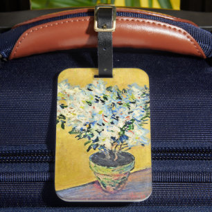 Monet - Weiße Azaleen in einem Topf, Gepäckanhänger